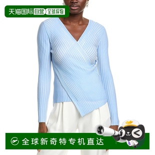 york拉斐特148纽约V领真丝混纺毛衣 自营 new lafayette 蓝色 148