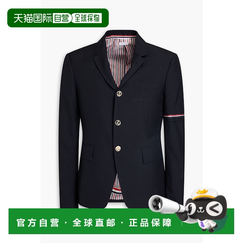 香港直邮潮奢 Thom Browne 汤姆 布朗 男士 羊毛混纺西装外套 MJC