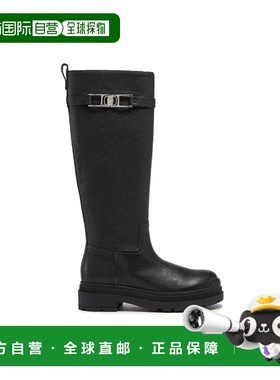 自营Salvatore Ferragamo Calfskin Over The Women's Knee - bla