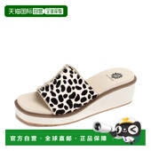 Wedge Slide Box 自营Yellow Ivory Alley Leopard Women Black