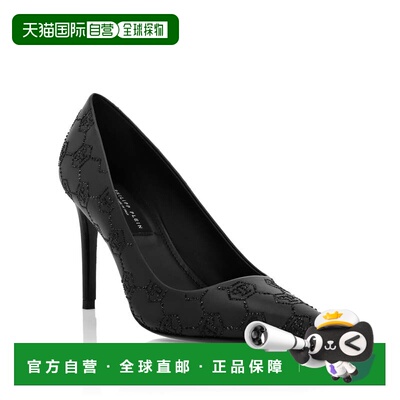 自营philipp pleinMid Heel Pumps Monogram Strass - black/blac