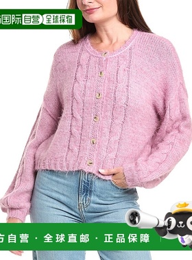 自营 saltwater luxe盐水奢华毛绒开衫-紫色 美国奥莱直发