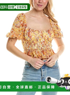 STAUD Faye 上衣 - 橙色 【美国奥莱】直发