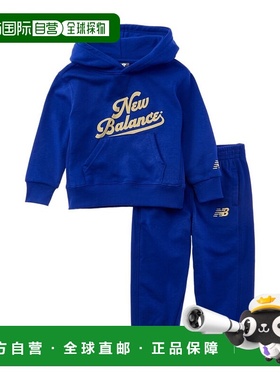 自营New Balance 2pc Fleece Hoodie & Jogger Set - blue 美国奥