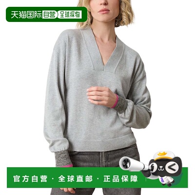自营Lilla P V-Neck Pullover Sweater - grey 美国奥莱直发