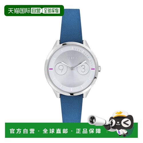 自营Furla/芙拉 Metropolis 银色表盘小牛皮手表女 美国奥莱直发