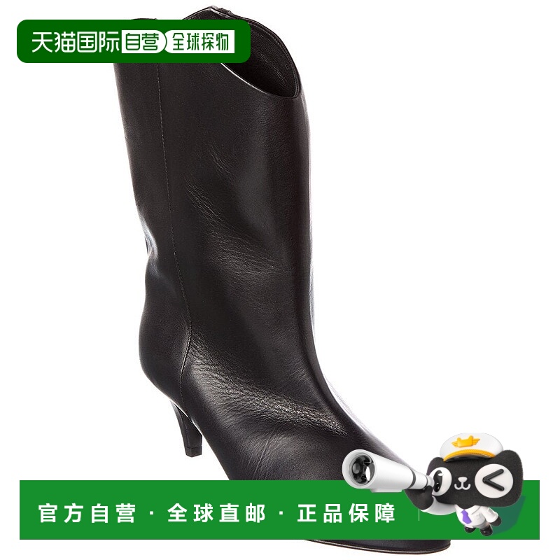 自营By FAR Osage Leather Bootie - black 美国奥莱直发