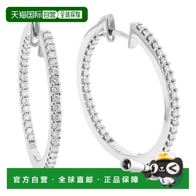 自营vir jewels1 cttw Lab Grown Diamond Hoops Earrings in Ste