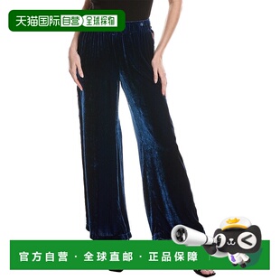 蓝色 Nikkola丝绒混纺阔腿长裤 美国奥莱直发 Was 自营Johnny