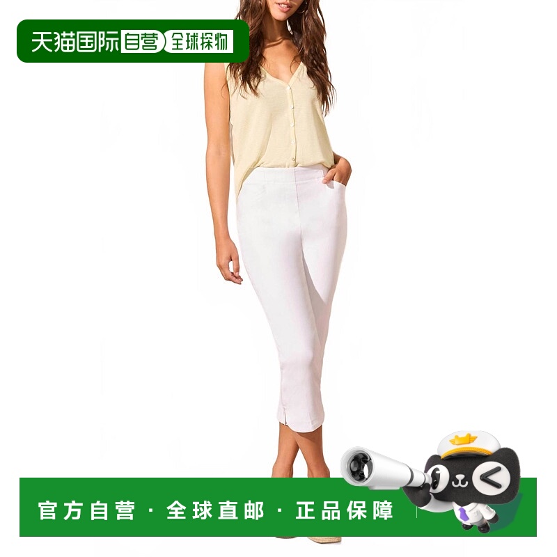 自营tribalFlatten-It Pull-On Capri Pants In White - white 美