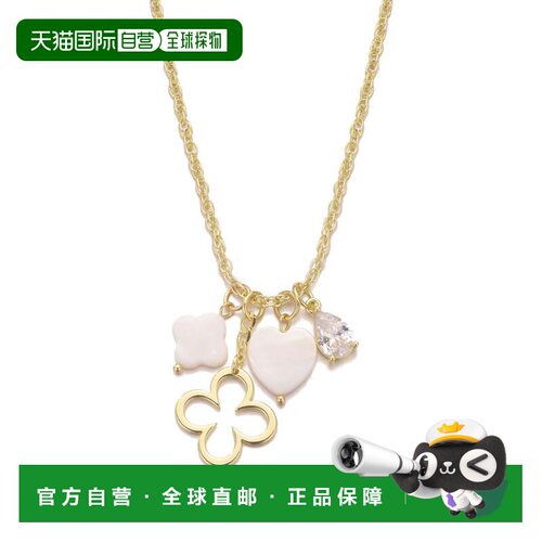 自营adornia14k Gold Plated Clover Charm Necklace - gold 美国