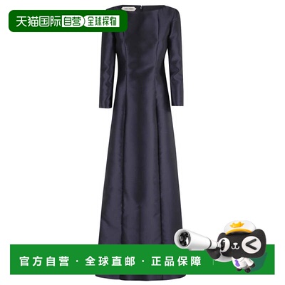 自营alberta ferrettiMiakdo Blue Midi Dress - black 美国奥莱