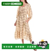 Lisa 亚麻混纺长裙 Marie 自营 Fernandez Laure 橙色 美国奥莱