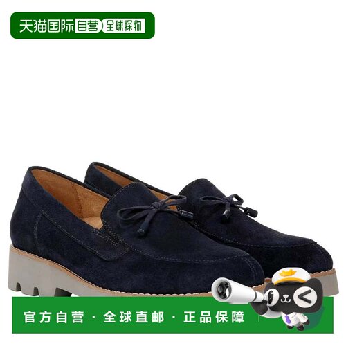 自营Women's Vionic Charm Finley Loafer Navy Suede Bow Lace S