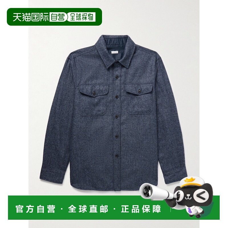 1h可退 香港直邮潮奢 Caruso 卡鲁索 男士 Puppytooth 羊毛混纺衬