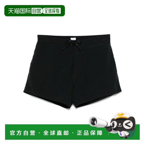 自营Saint Laurent Men's Tonal Logo Swim Shorts - black 美国