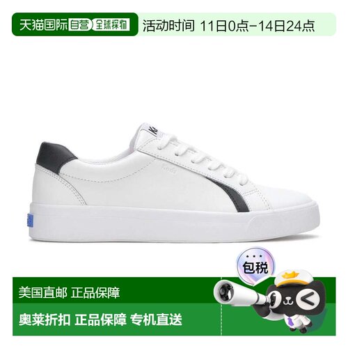 自营Women's Keds Pursuit Sneakers White Leather Platform Sho