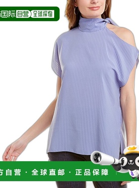 自营 Pearl by Lela Rose 透明格纹上衣 - 蓝色 美国奥莱直发女装