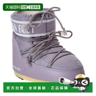 美国奥莱直发雪地靴 紫色 自营moon boot月亮靴图标低靴