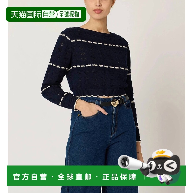 自营cleobellaEstrella Stripe Sweater In Dark Blue/ivory - da