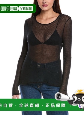 自营Majestic Filatures羊绒混纺上衣-黑色 美国奥莱直发