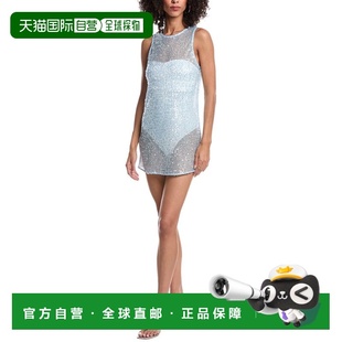 自营Milly Sequin Mesh Mini Dress - blue 美国奥莱直发