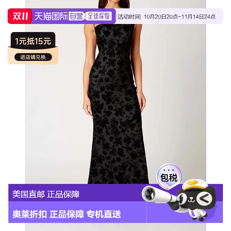 自营 nia罗伯托黑色连衣裙-黑色 美国奥莱直发