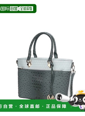 自营mia k collectionGrace Signature and Croc Embossed Tote H