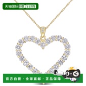 mimi DEW 自营 max2 创造莫桑石心形吊坠带链子镀黄色纯