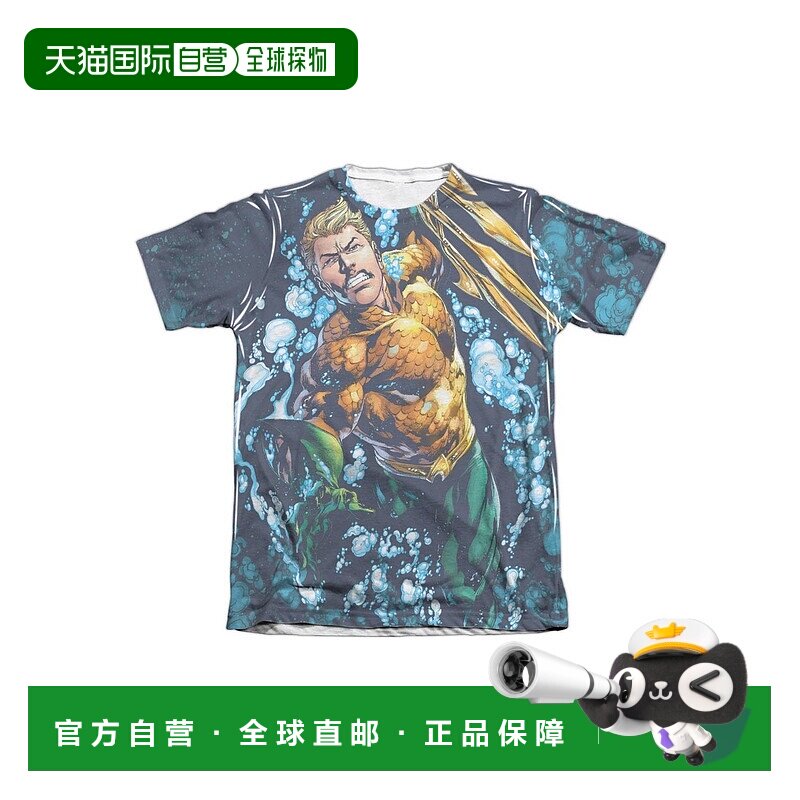 自营 gildan美国正义联盟三叉戟成人涤纶/棉质短袖 T 恤/T 恤 -