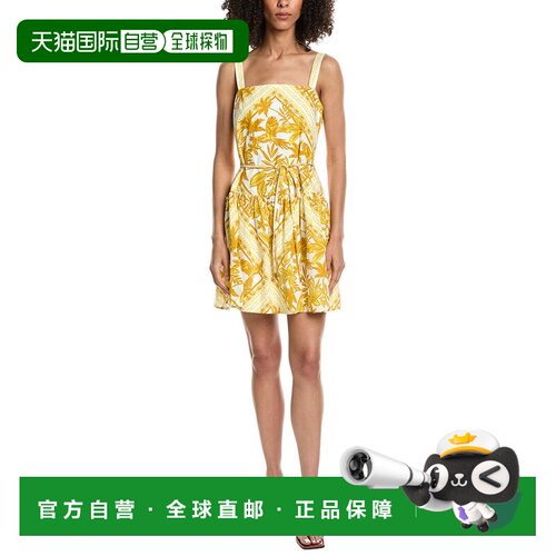 自营Julia Jordan Poplin Mini Dress - yellow 美国奥莱直发吊带