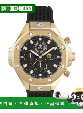 自营philipp pleinPlein Chrono Royal Silicone Watch - black/g