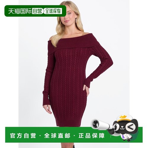 自营guessIman Sweater Dress - petite syrah 美国奥莱直发