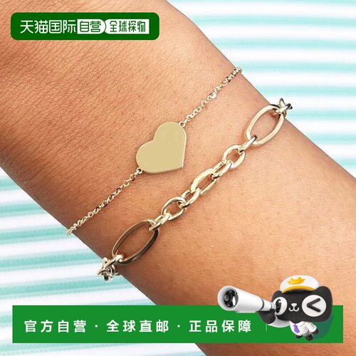 自营the loveryGold Single Heart Bracelet - 14k yellow gold