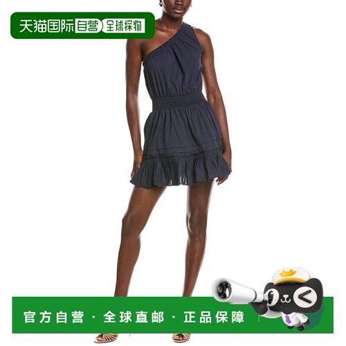 自营Ramy Brook Maeva单边迷你连衣裙-海军蓝 美国奥莱直发