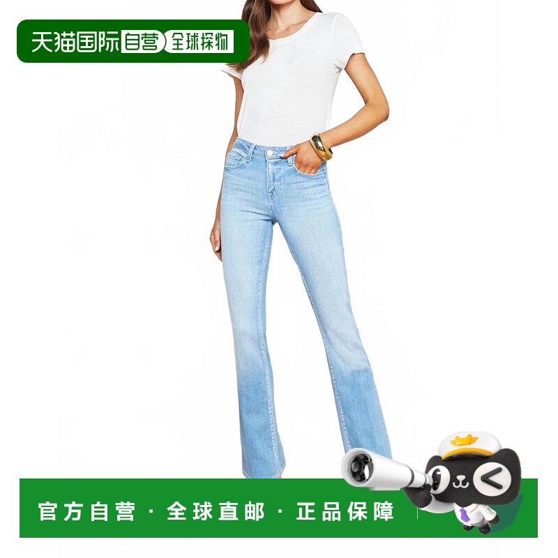 自营l'agence湾景区Selma高腰时尚婴儿靴牛仔裤-Bayview 美国奥莱