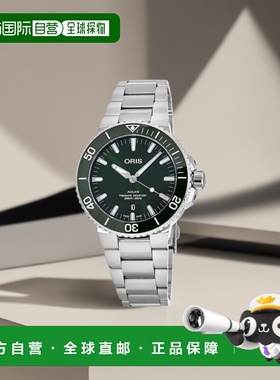 自营 Oris Aquis Date 41 毫米自动绿色表盘钢男士手表 01 733 77