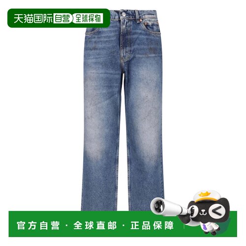 自营our legacy蓝色Carlson高腰胡同猫洗靴型牛仔裤-蓝色 美国奥