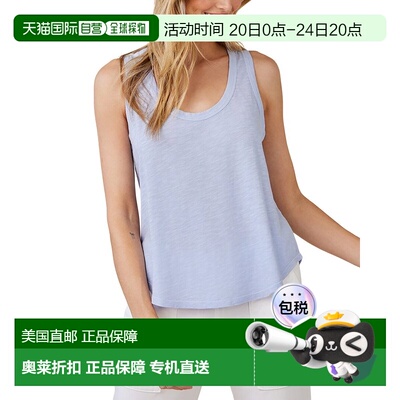 自营Bella Dahl Scoop Neck Tank Top - Blue 背心美国直发奥莱