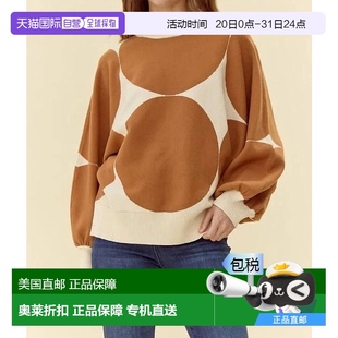 jodifl棕色圓形毛衣 自營(yíng) 美國(guó)奧萊直發(fā)