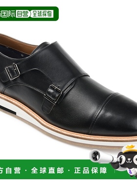 自营 Thomas & Vine Thatcher Cap Toe Monk Strap 礼服鞋 - 黑色