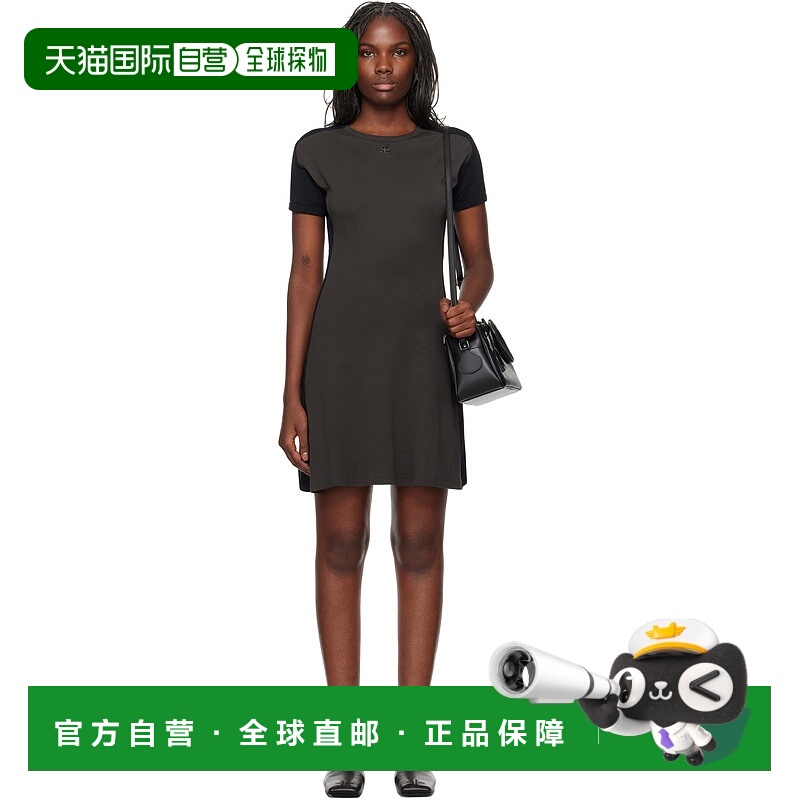 1h可退 香港直邮潮奢 Courreges 女士 灰色 & 黑色 Contrast Fram