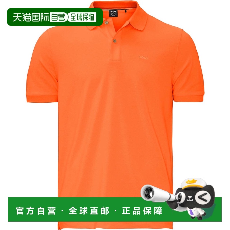自营 hugo boss男士橙色 Pallas 短袖棉质 Polo 衫 - 橙色 美国奥