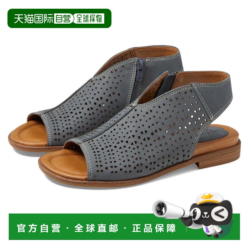 自营Comfortiva Delsie凉鞋女士牛仔皮革露趾露趾HTAT1771-灰色