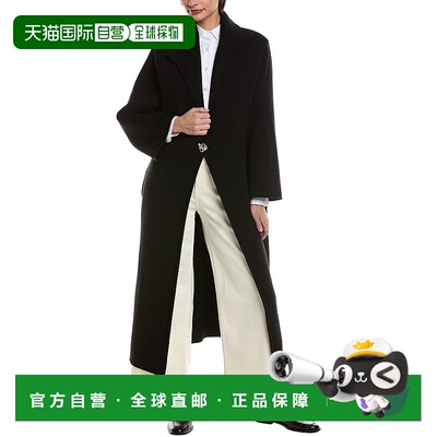 自营rag & bone Bridget Wool-Blend Coatigan - black 美国奥莱
