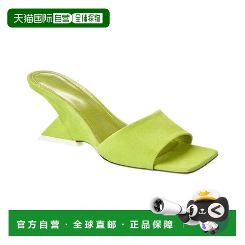 自营the atticoAttico Cheope 绒面革穆勒鞋 - 绿色 美国奥莱直发