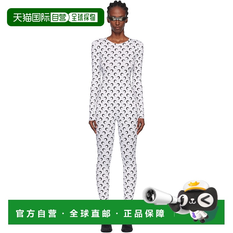 香港直邮潮奢 Marine Serre 女士 白色 Recycled Jersey Moon 紧