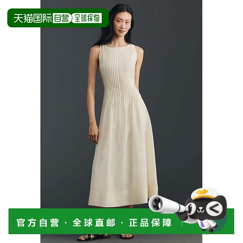 自营endless rose百褶中长款连衣裙-黄色 美国奥莱直发