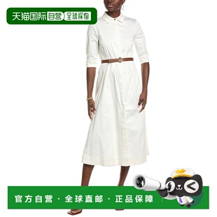 自营Anne Klein Waist Tucked Shirtdress - navy 美国奥莱直发