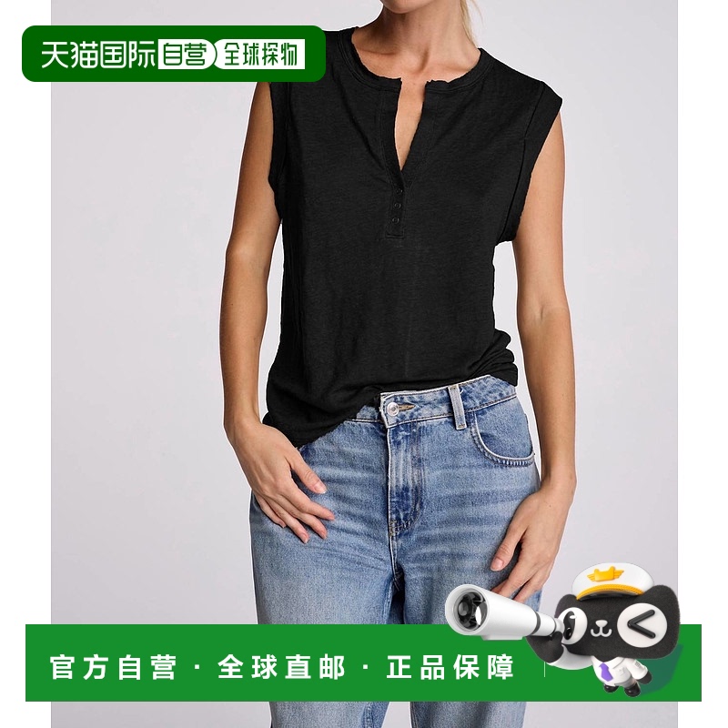 自营 sundays亚麻天空T恤，黑色 美国奥莱直发